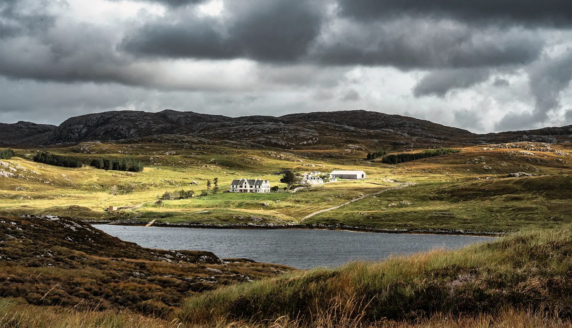 Landscape view of SCALISCRO private estate on the Isle of Lewis